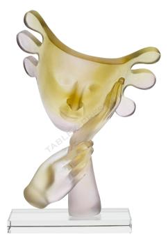 Pensée d'amour rose et ambre - Daum